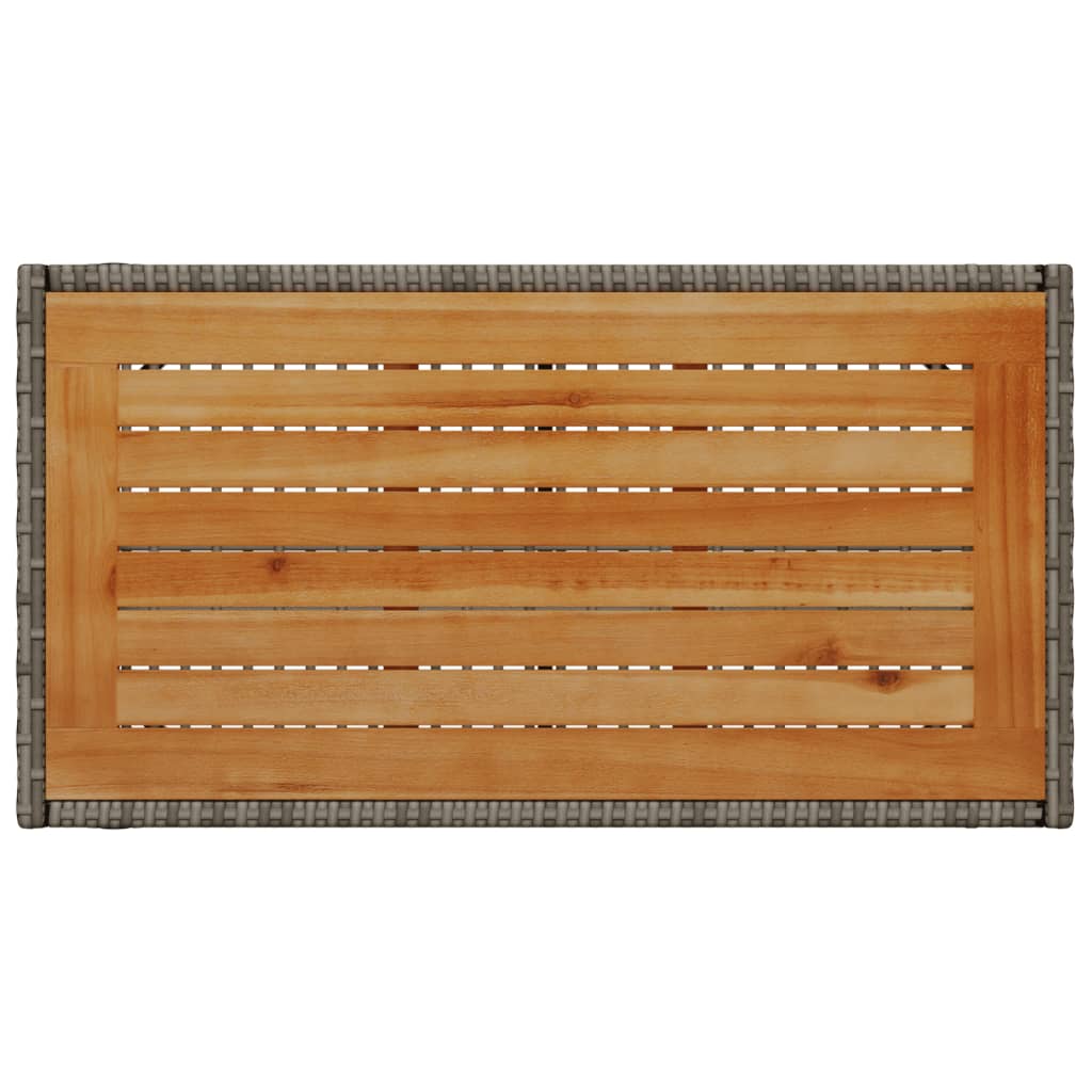 4-delige Loungeset met kussens poly rattan grijs
