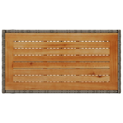 4-delige Loungeset met kussens poly rattan grijs