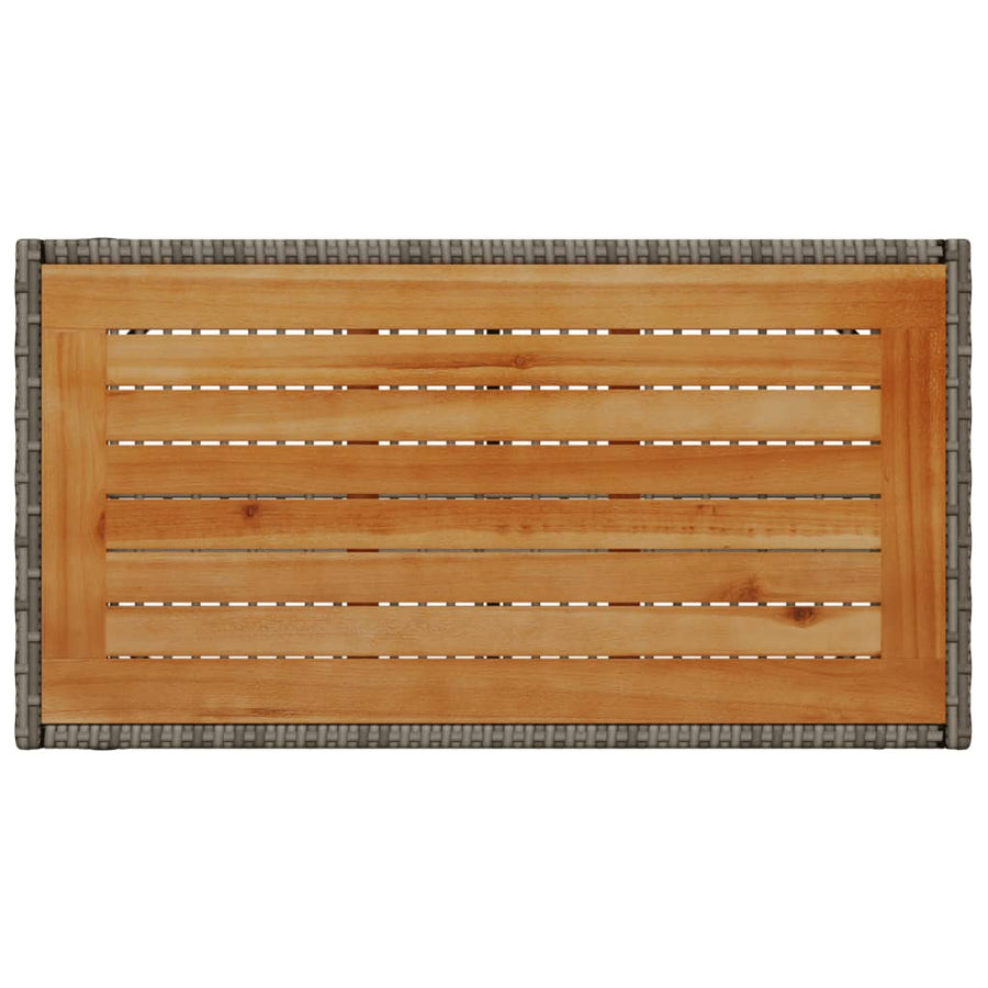 4-delige Loungeset met kussens poly rattan grijs
