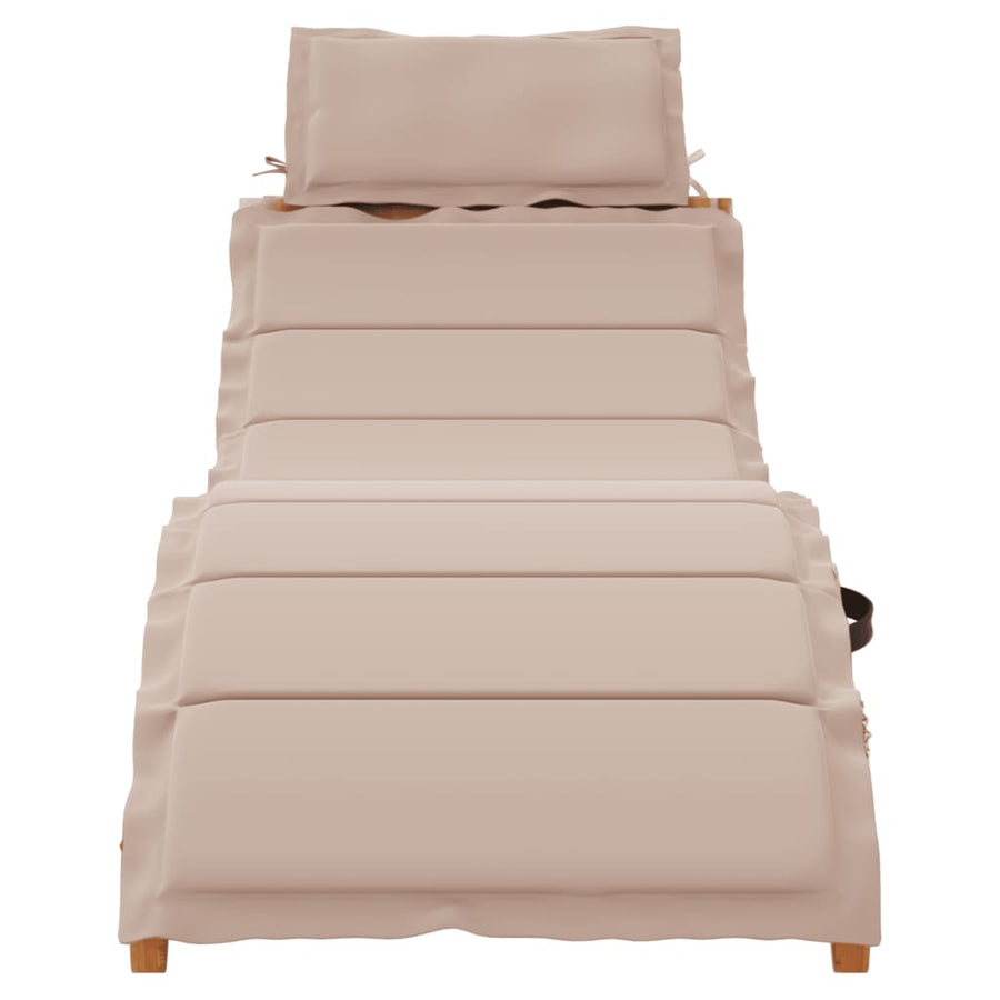 Ligstoelen Met Kussens 2 St Massief Acaciahout Taupe