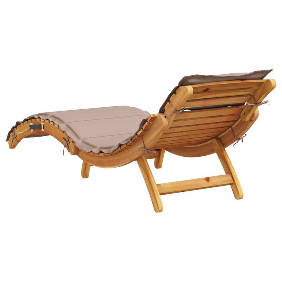 Ligstoelen Met Kussens 2 St Massief Acaciahout Taupe