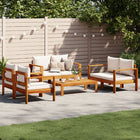 5-piece Lounge Set with Cushions Solid Acacia Wood