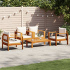 5-piece Lounge Set with Cushions Solid Acacia Wood