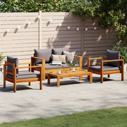 Loungeset 4-delig massief acaciahout