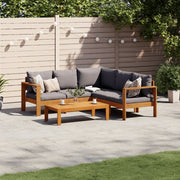Loungeset 4-delig massief acaciahout