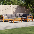 5-piece Lounge Set with Cushions Solid Acacia Wood