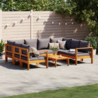 6-piece Lounge Set with Cushions Solid Acacia Wood