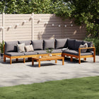 5-piece Lounge Set with Cushions Solid Acacia Wood