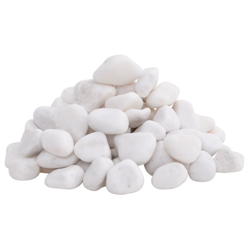 Kiezelstenen gepolijst 2-5 cm 10 kg wit