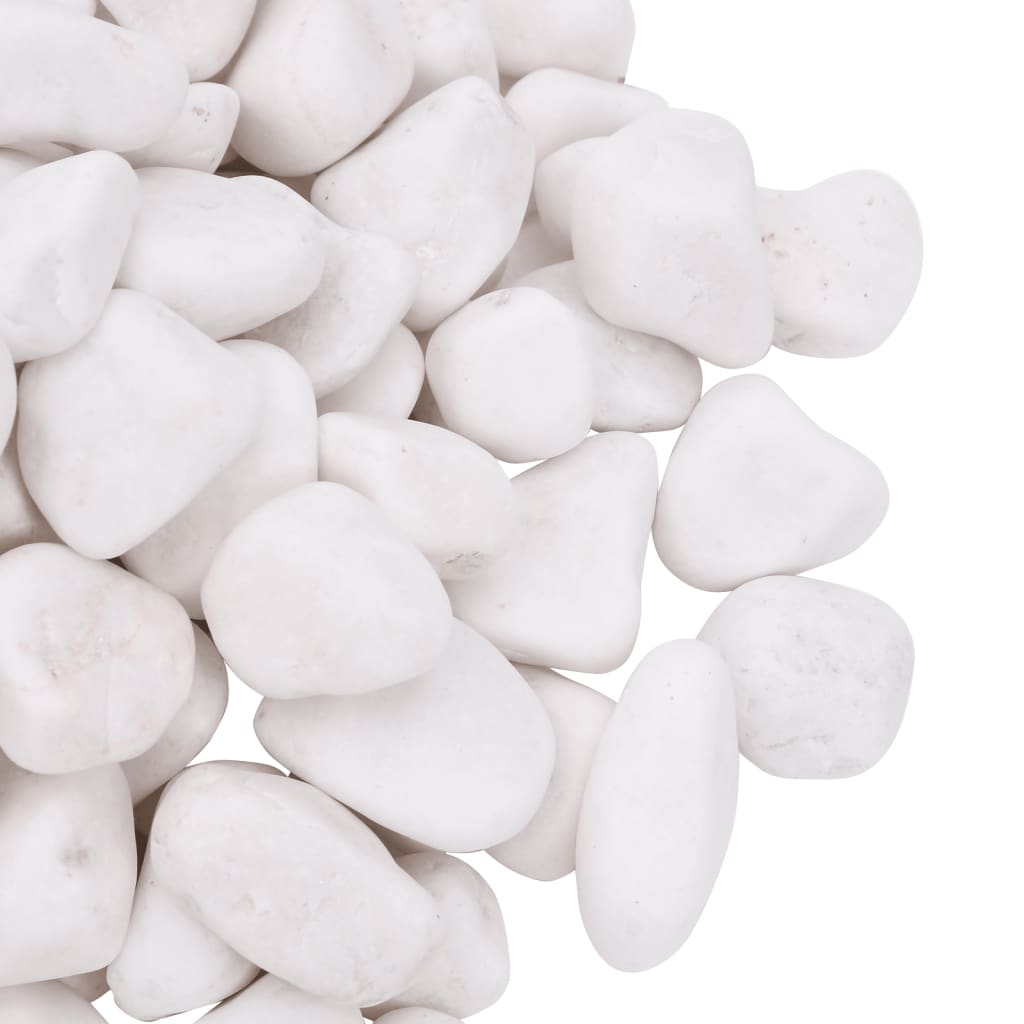 Kiezelstenen gepolijst 2-5 cm 10 kg wit