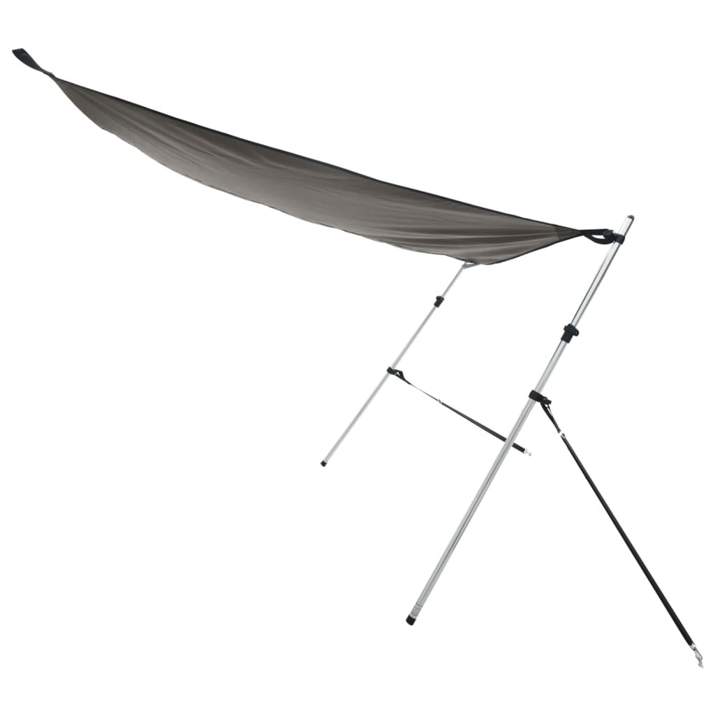 Schaduwdoekset T-top 174x205x(115-194) cm antracietkleurig