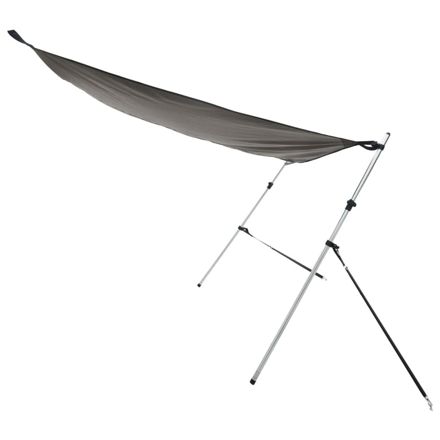 Schaduwdoekset T-top 174x205x(115-194) cm antracietkleurig