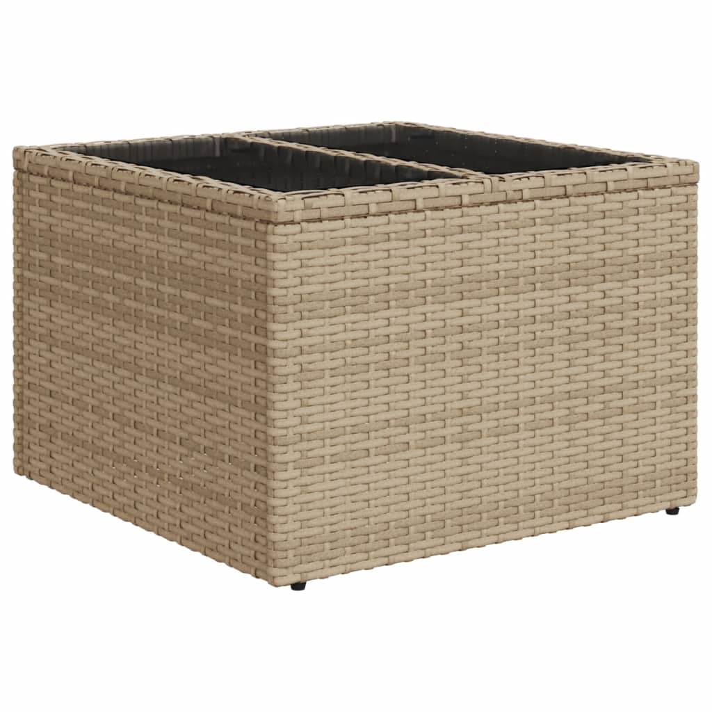 6-Delige Loungeset Met Kussens Poly Rattan Beige