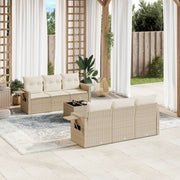 Loungeset 7-delig poly rattan beige