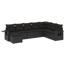 8-Delige Loungeset Met Kussens Poly Rattan Zwart