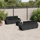 7-Delige Loungeset Met Kussens Poly Rattan Zwart