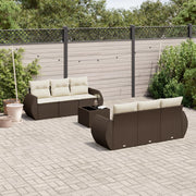 Loungeset 7-delig poly rattan bruin