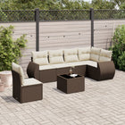 Loungeset 7-delig poly rattan bruin