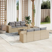 Loungeset 7-delig poly rattan beige