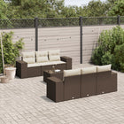 Loungeset 7-delig poly rattan bruin