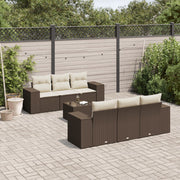 Loungeset 7-delig poly rattan bruin