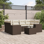 Loungeset 7-delig poly rattan bruin