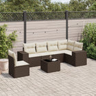 Loungeset 7-delig poly rattan bruin