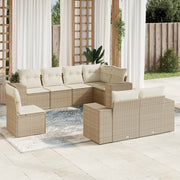 Loungeset 8-delig poly rattan beige