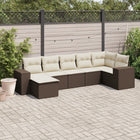 Loungeset 7-delig poly rattan bruin