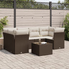Loungeset 7-delig poly rattan bruin