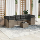 8-Delige Loungeset Met Kussens Poly Rattan Grijs