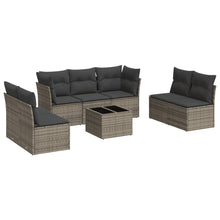 8-Delige Loungeset Met Kussens Poly Rattan Grijs
