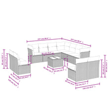 12-Delige Loungeset Met Kussens Poly Rattan Beige