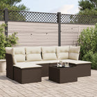 Loungeset 7-delig poly rattan bruin