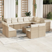 Loungeset 13-delig poly rattan beige