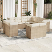 Tuinset 11-delig poly rattan beige