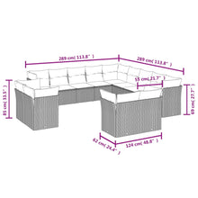 13-Delige Loungeset Met Kussens Poly Rattan Beige