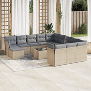 Loungeset 13-delig poly rattan beige