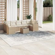 Loungeset 8-delig poly rattan beige