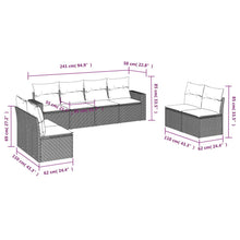 8-Delige Loungeset Met Kussens Poly Rattan Zwart
