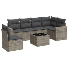 7-Delige Loungeset Met Kussens Poly Rattan