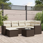 Loungeset 7-delig poly rattan bruin