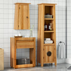 2-piece Bathroom Cabinet Set solid pine wood