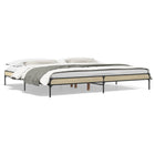 Bed frame engineered wood metal Sonoma oak 200x200 cm