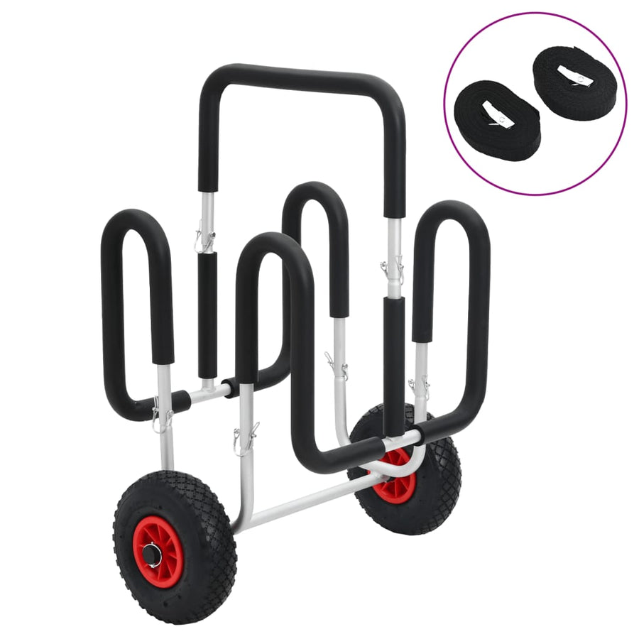 Kajaktrolley Voor 2 Planken Inklapbaar 90 Kg Aluminium