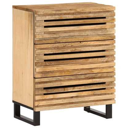 Dressoirs 2 st 60x34x75 cm massief ruw mangohout