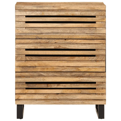 Dressoirs 2 st 60x34x75 cm massief ruw mangohout