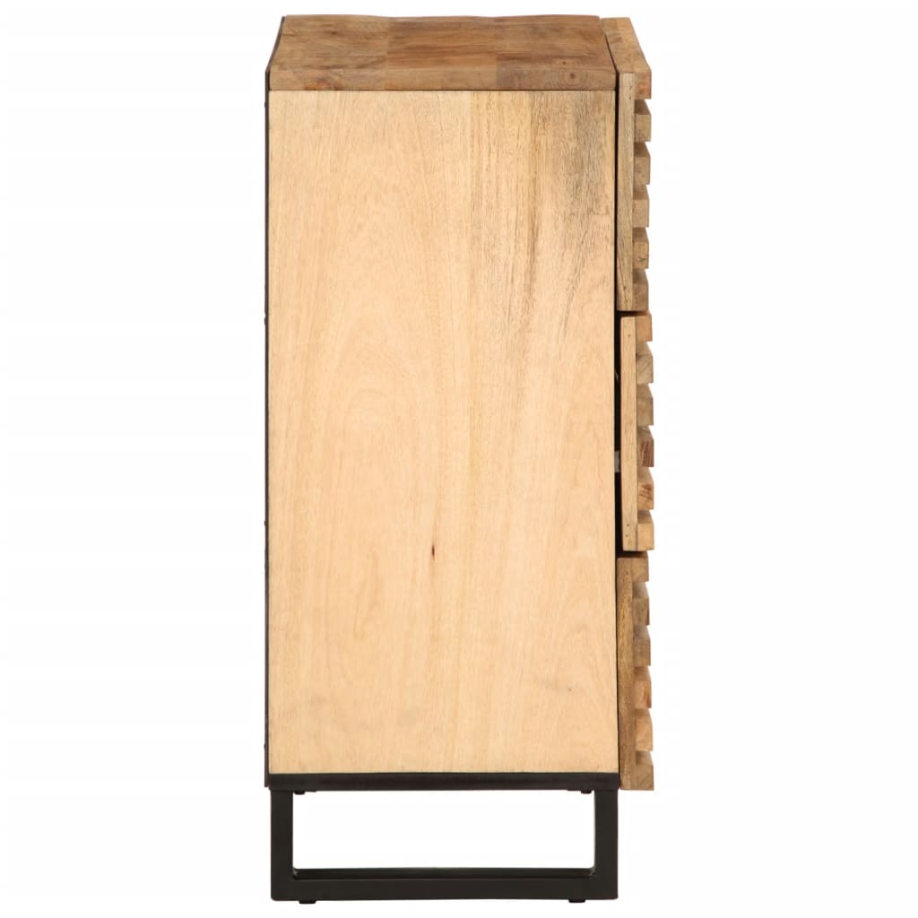 Dressoirs 2 st 60x34x75 cm massief ruw mangohout