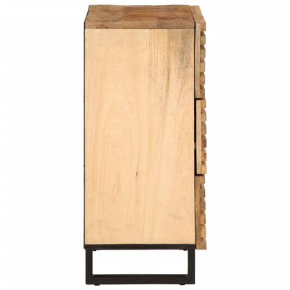 Dressoirs 2 st 60x34x75 cm massief ruw mangohout