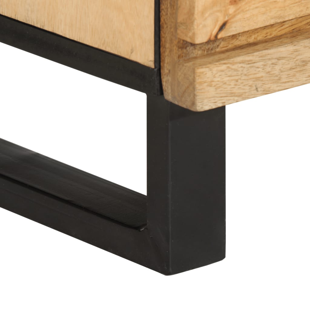 Dressoirs 2 st 60x34x75 cm massief ruw mangohout